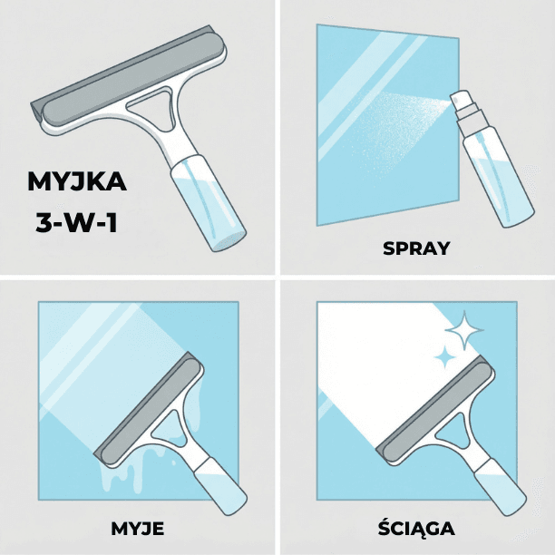 Myjka Bez Smug 3 w 1